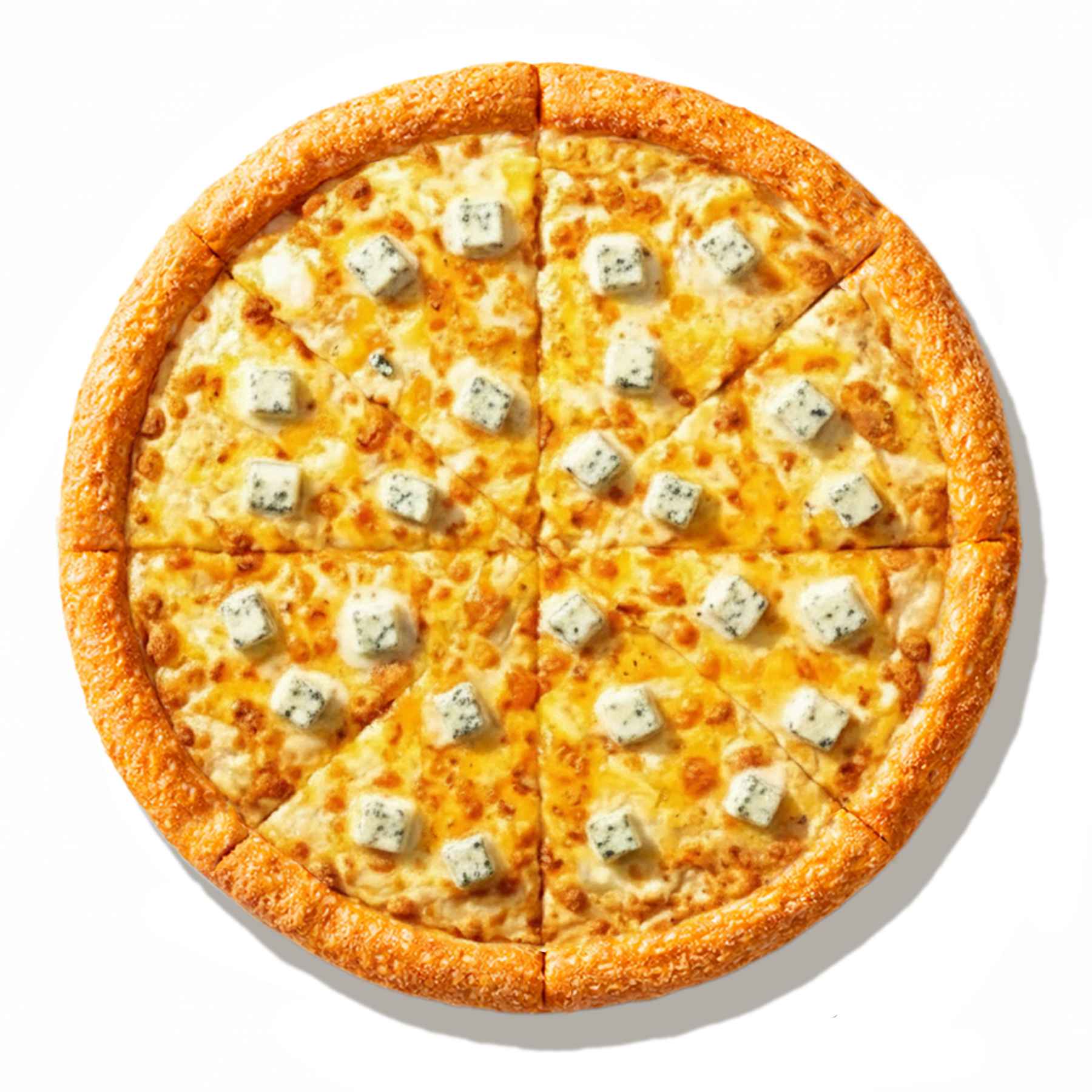 Четыре сыра - Сыр блю чиз, сыры чеддер и пармезан, моцарелла и сливочный соус