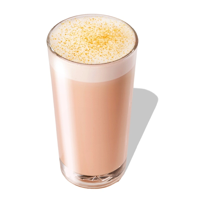 Латте с персиком - Легкий латте со вкусом персика и персиковой посыпкой