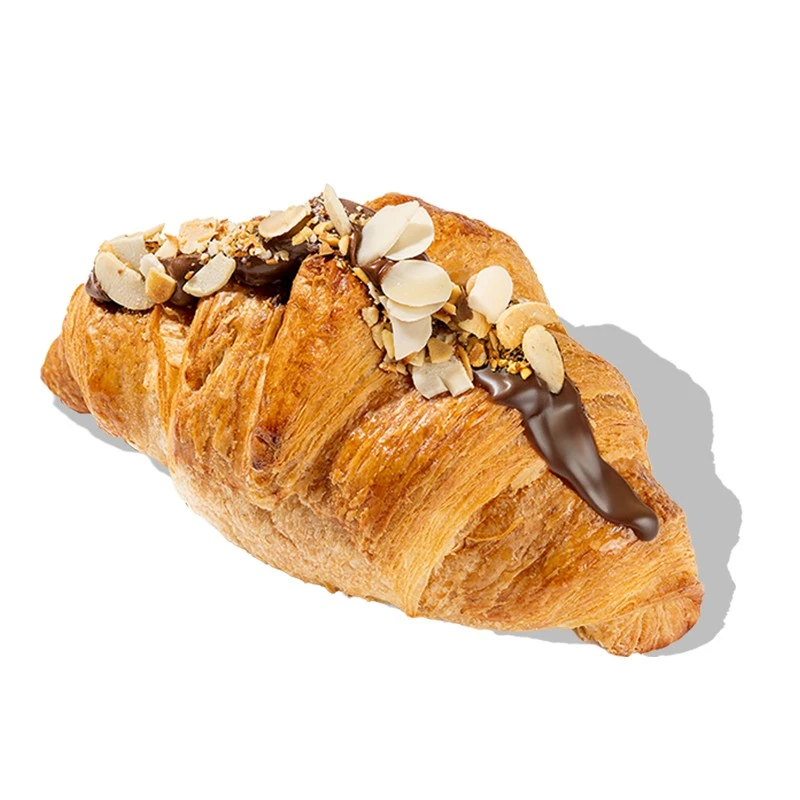 Круассан с нутеллой - Воздушный круассан с шоколадной пастой и лепестками миндаля