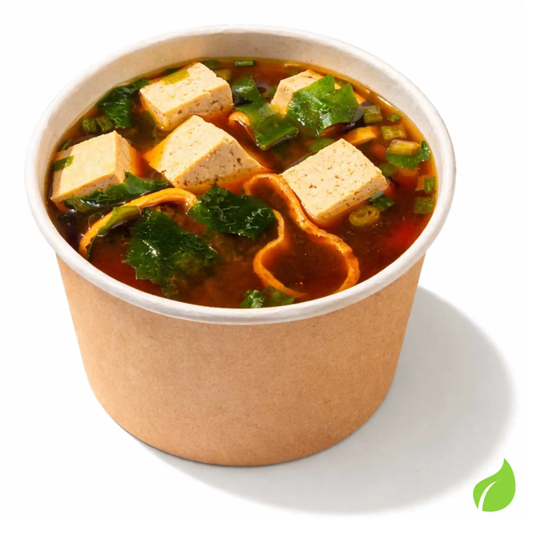 Мисо суп с тофу - Классический японский суп на основе ферментированной пасты мисо с кусочками тофу