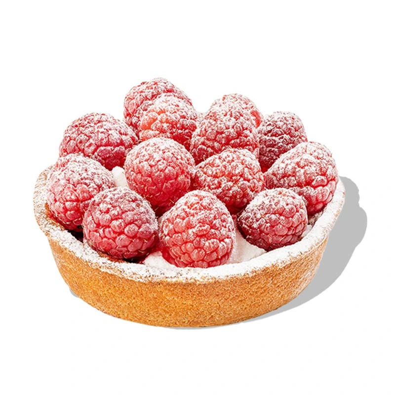 Тарталетка с малиной - Заварной крем, взбитые сливки и спелая малина в корзиночке из песочного теста