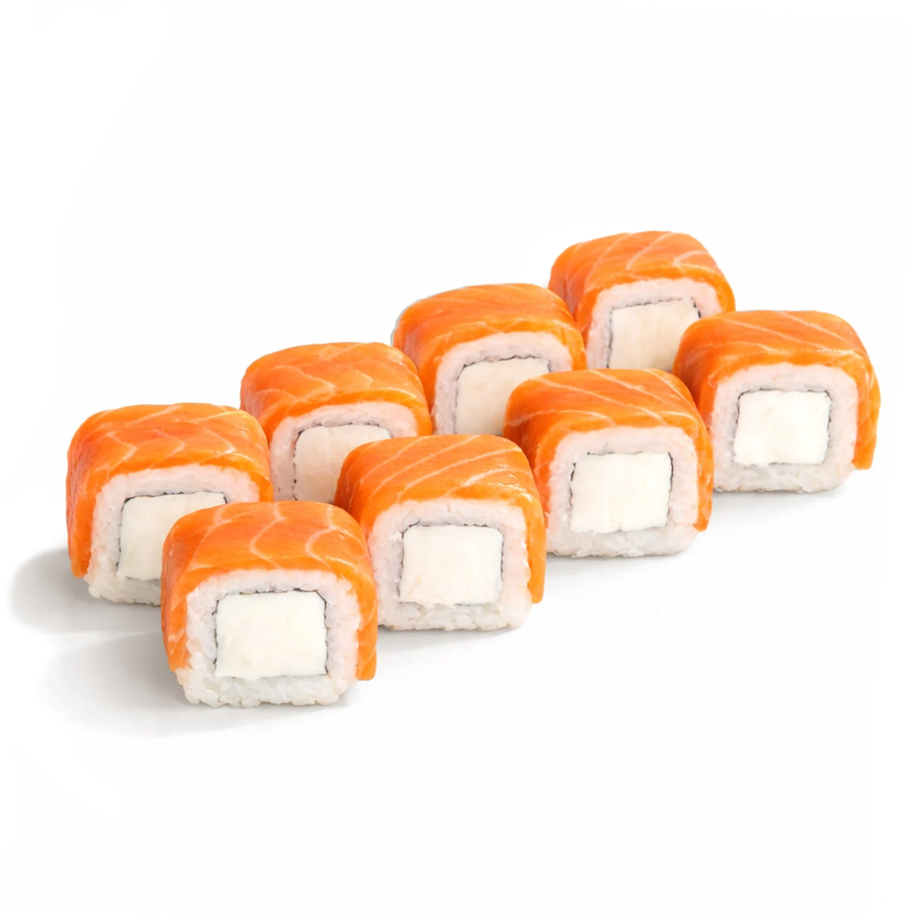 Ролл Филадельфия - Ролл со сливочным сыром, обернутый лентой свежего лосося с трех сторон