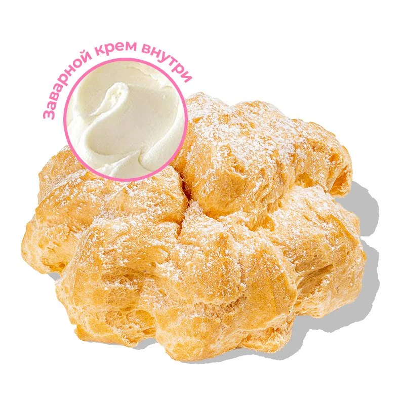 Пирожное Шу с заварным кремом - Очень вкусный и нежный десерт с сливочно–заварным кремом под сахарной пудрой. Идеально подходит для приятных посиделок с чашечкой кофе или ароматного чая!