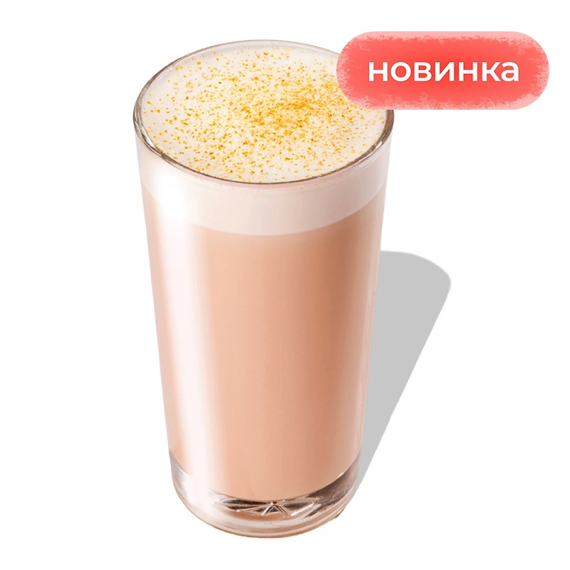 Латте с персиком - Легкий латте со вкусом персика и персиковой посыпкой