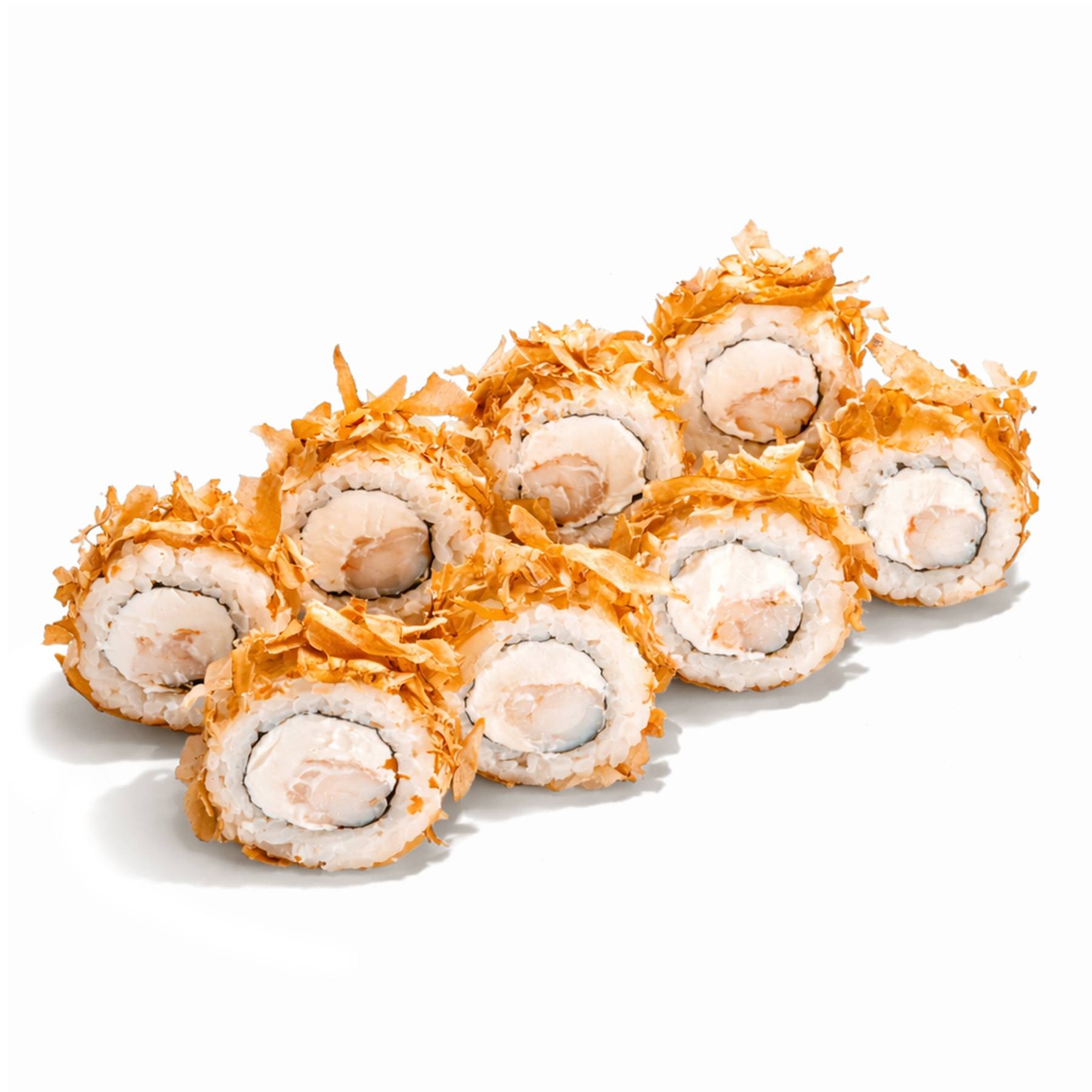 Ролл Филадельфия с креветкой - Креветка гриль, сливочный сыр и стружка тунца