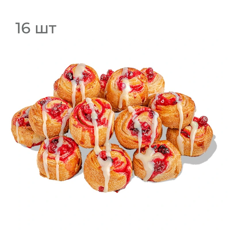 Рулетики с брусникой, 16 шт - Горячие сладкие рулетики с натуральной брусникой и сгущенным молоко
