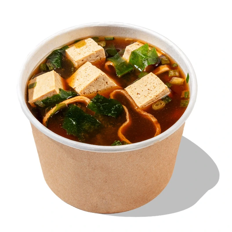 Мисо суп с тофу - Классический японский суп на основе ферментированной пасты мисо с кусочками тофу