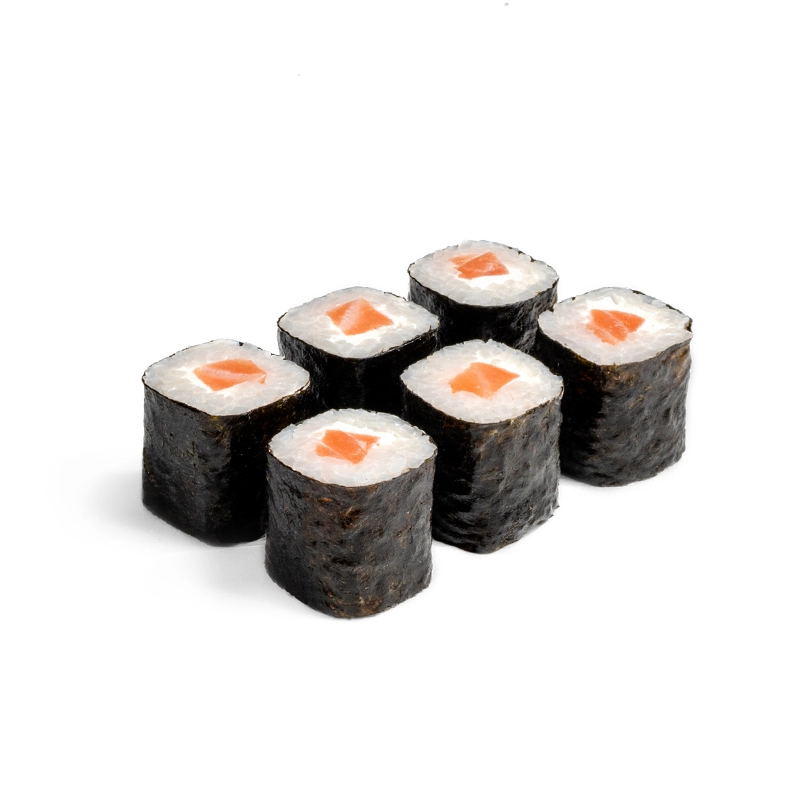 Мини-ролл Сливочный Лосось - Классический ролл со сливочным сыром и свежим лососем