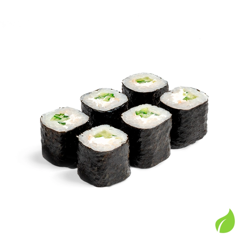 Мини-ролл Сливочный Огурец - Классический ролл со сливочным сыром, свежим огурцом и кунжутом