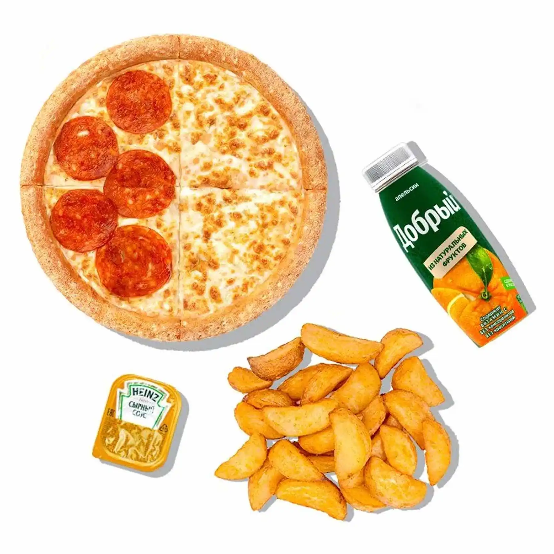 Детское комбо - Детская пицца, порция картошечки из печи, соус и напиток